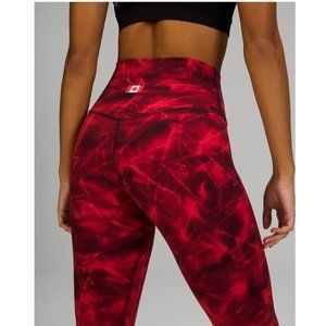 LULULEMON size 10 Team Canada Align High-Rise Pant 28" Logo Metamorphic Glow Red